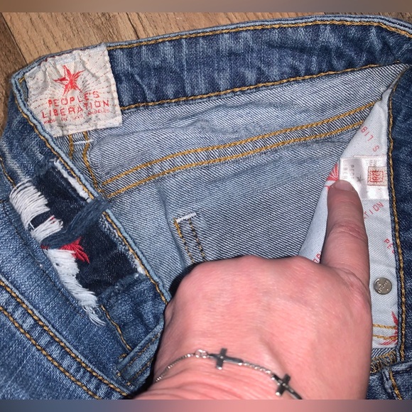 People’s Liberation vintage designer boot flare jeans Y2K size 28 5/6/7 - Picture 4 of 6